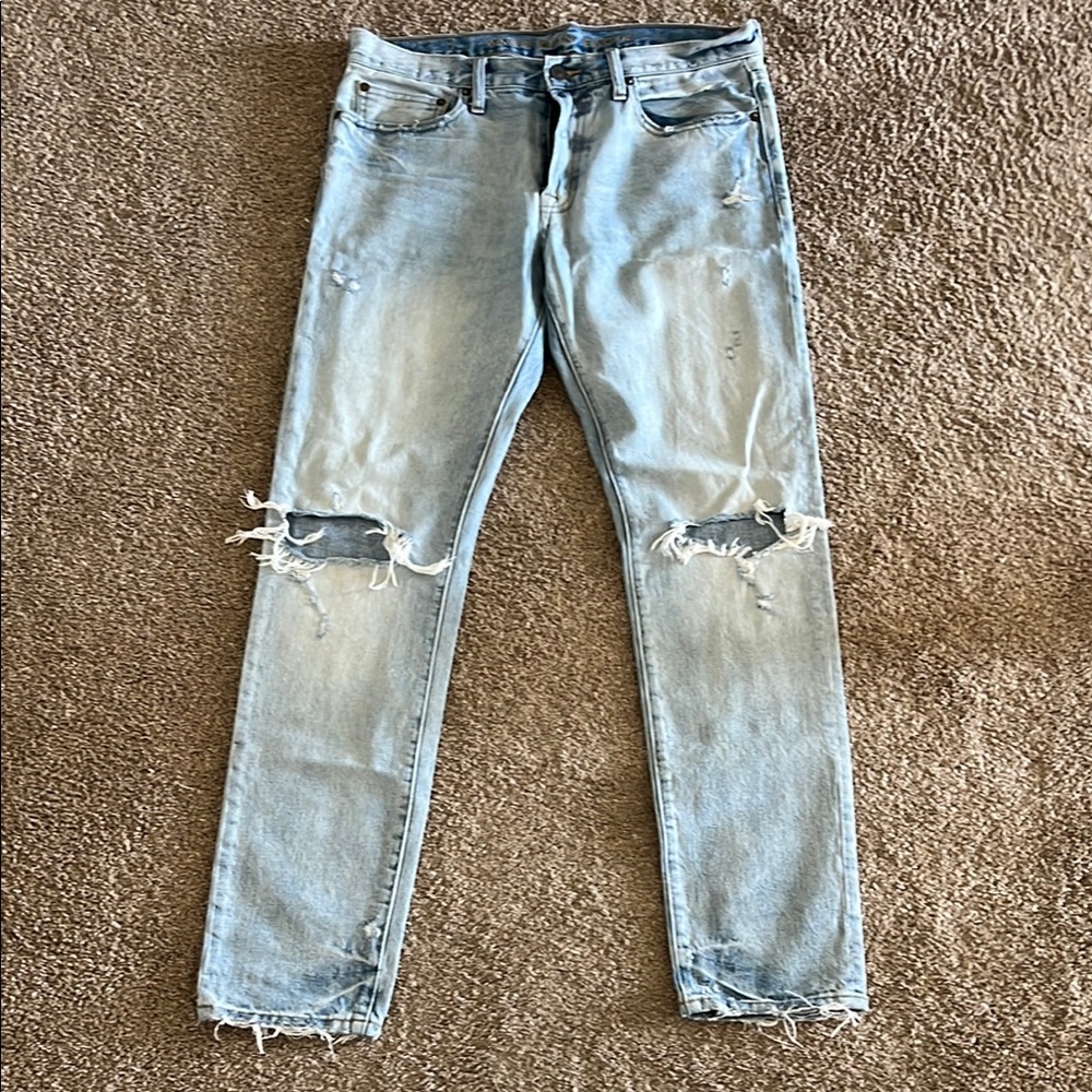 American Eagle Slim fit Light Blue Distressed Jeans